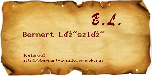 Bernert László névjegykártya