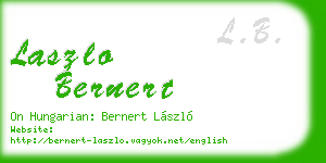 laszlo bernert business card